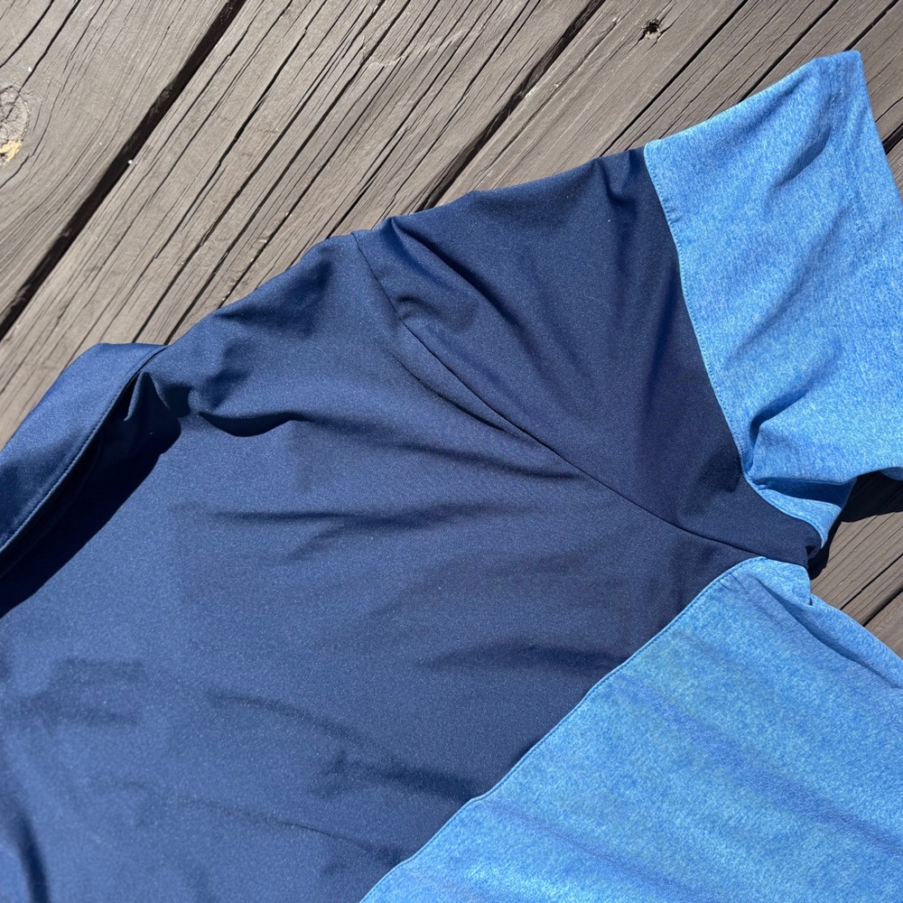 Adidas Men's Two-Tone Blue Polo Shirt - Size XL - Picture 14 of 15